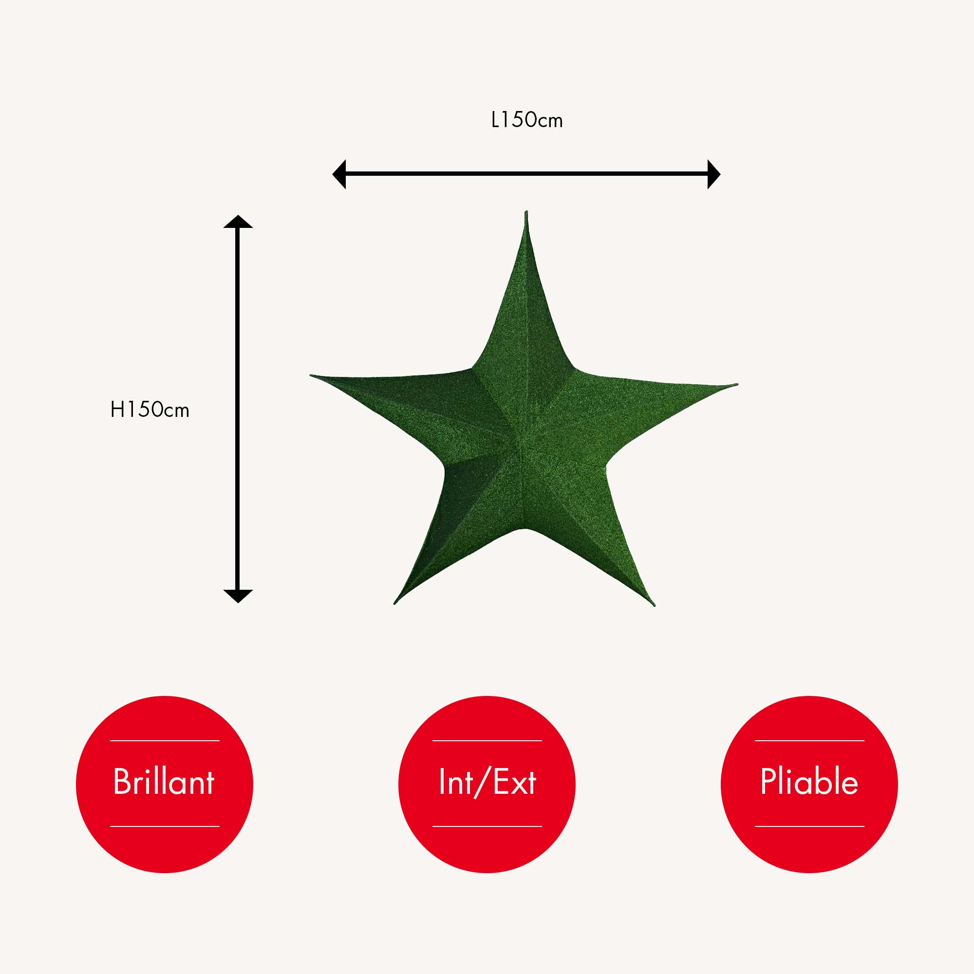 Suspension étoile H150cm